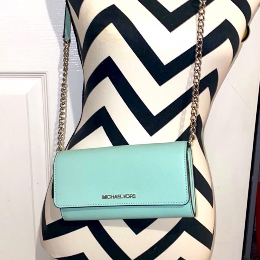 Sold on @thatbombyogamom NEW MICHAEL Michael Kors MK Mint Saffiano Bag